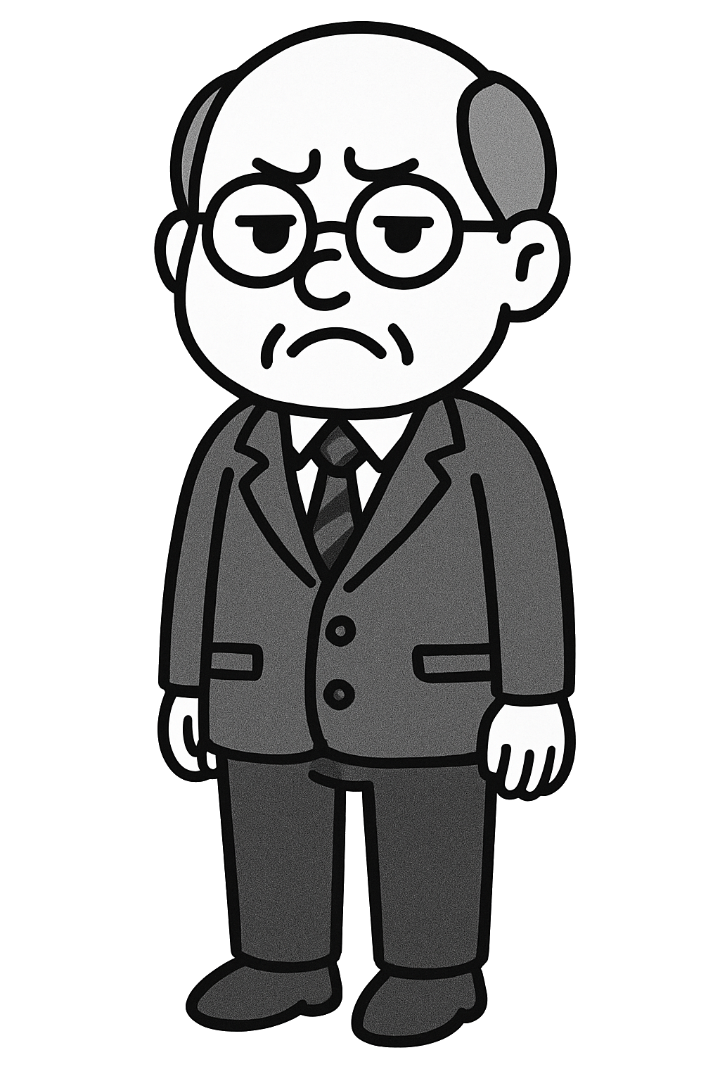 illustration of crowd person 4, angered by the news